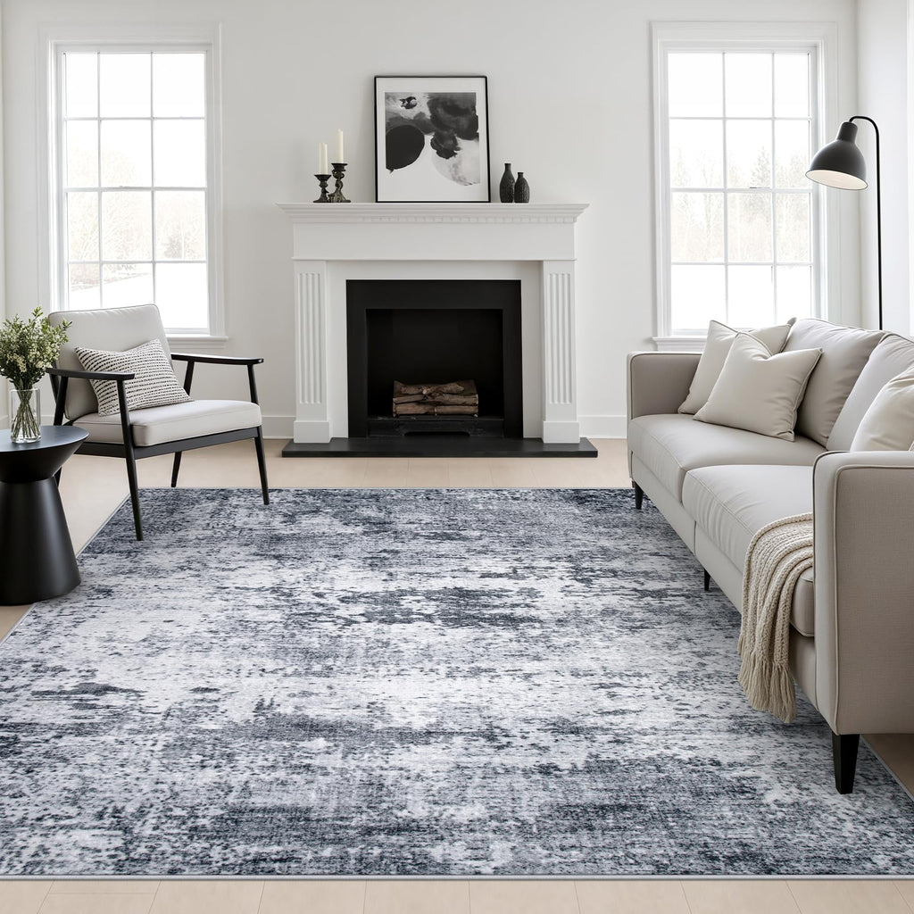 Area Rug Living Room (Grey / 8' x 8' (Square))