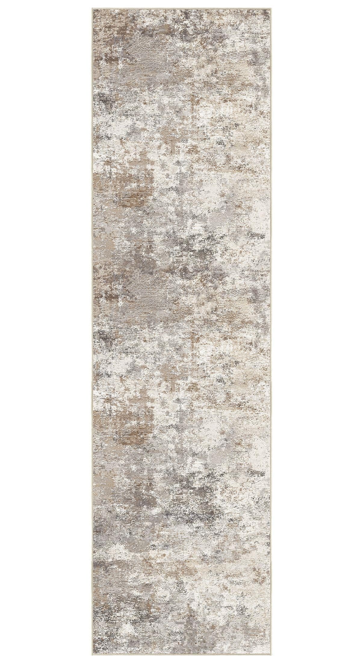 2x8 Washable Runner Rug for Hallway (Brown Grey / 2' x 8' (Runner))