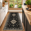 Washable Area Rug (Black/Neutral / 2' x 6' (Rectangular))