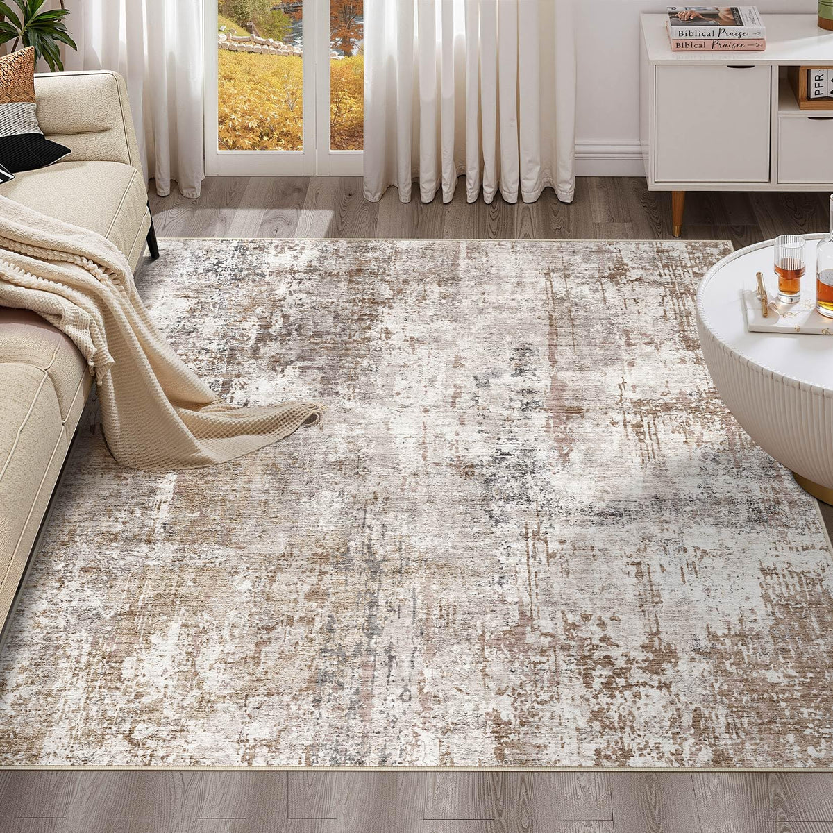 Square Area Rugs (Brown/Grey/Red / 6' x 6' (Square))