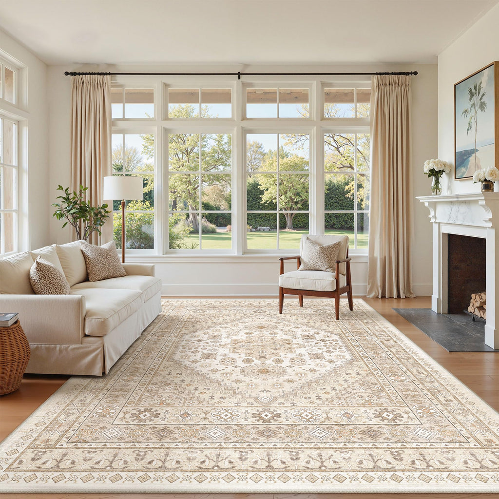6x9 Area Rugs for Living Room (Cream/Beige / 6' x 9' (Rectangular))