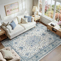 Washable Area Rug (Blue/White/Gray / 6' x 9' (Rectangular))