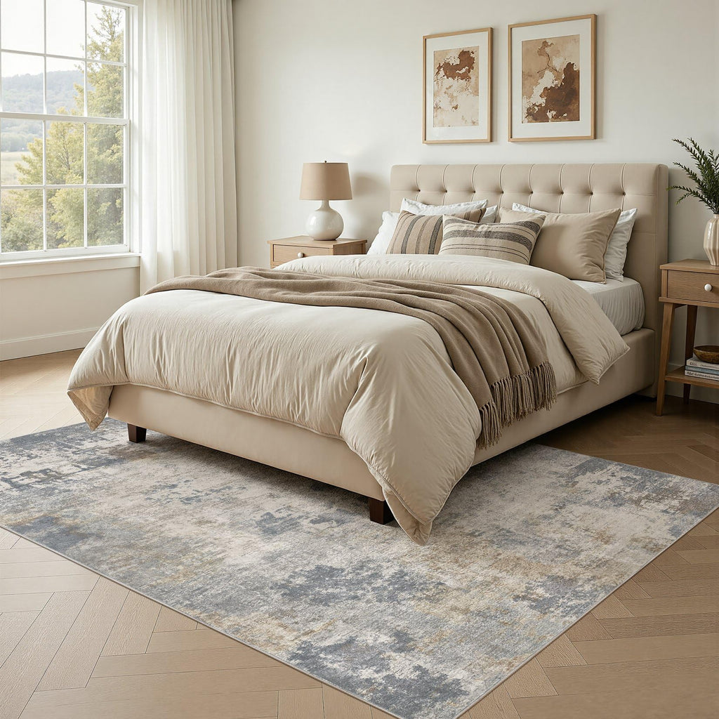 6x9 Area Rug Living Room Rugs (Blue Grey / 6' x 9' (Rectangular))