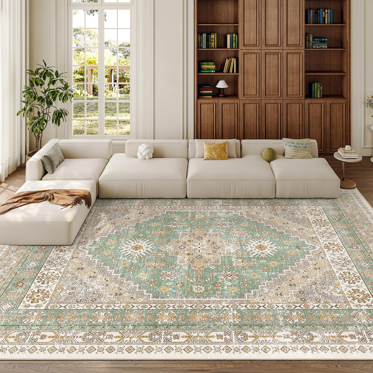 9x12 Area Rugs for Living Room (Green/Brown / 9' x 12' (Rectangular))