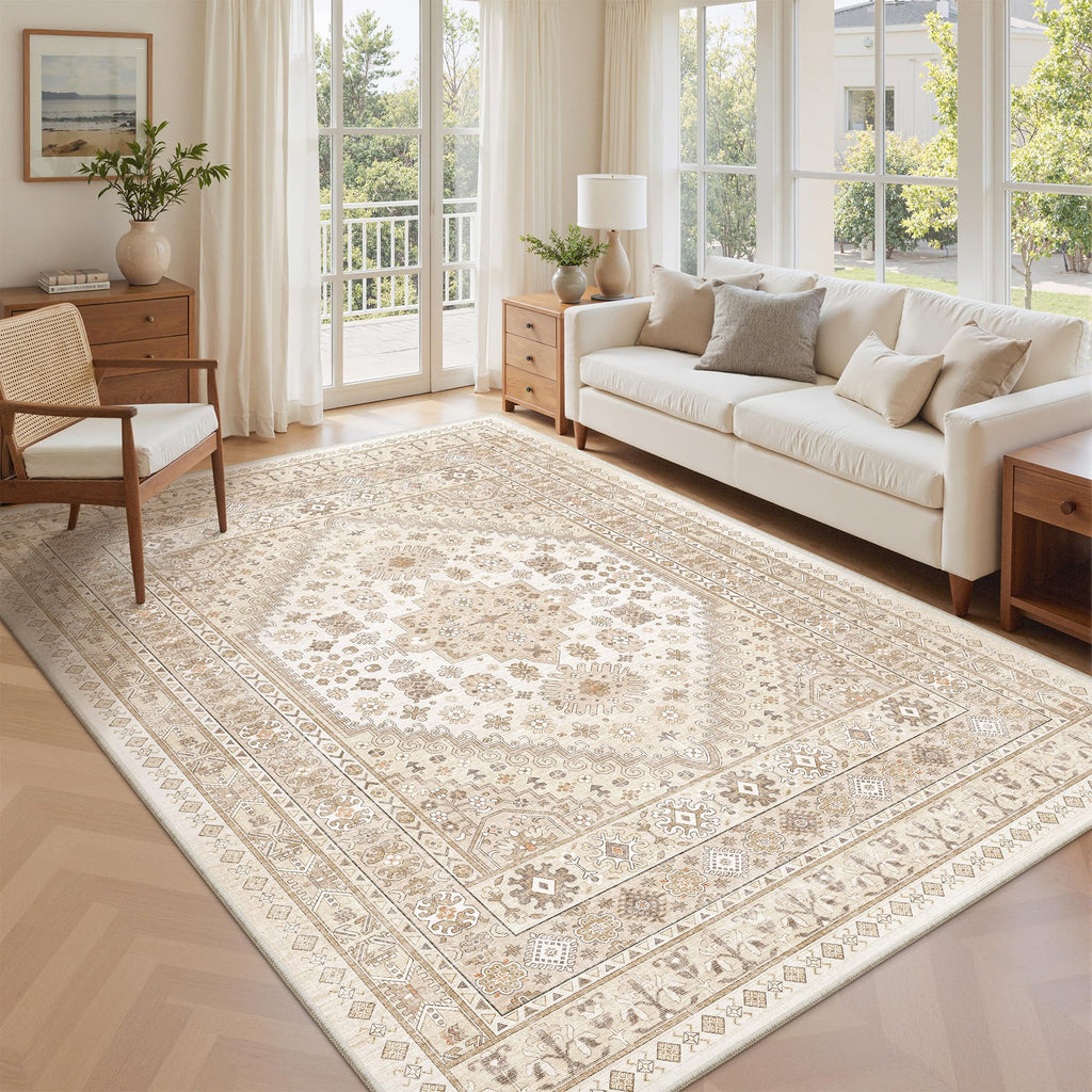 6x9 Area Rugs for Living Room (Cream/Beige / 6' x 9' (Rectangular))