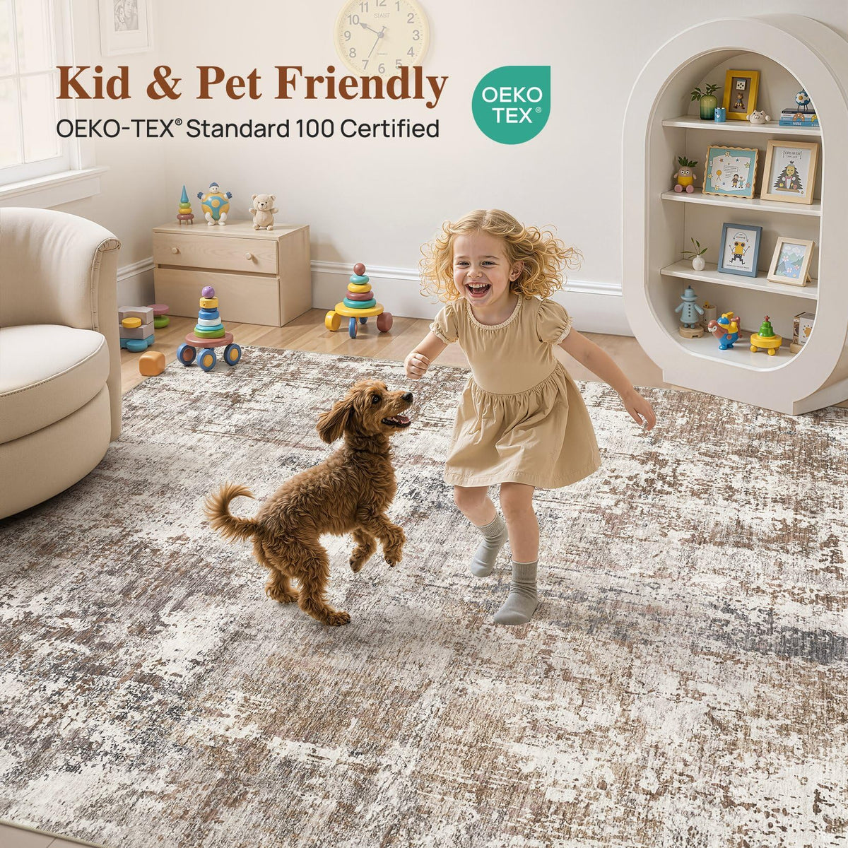 5x8 Area Rug Living Room Rugs (Brown/Grey/Red / 5' x 8' (Rectangular))