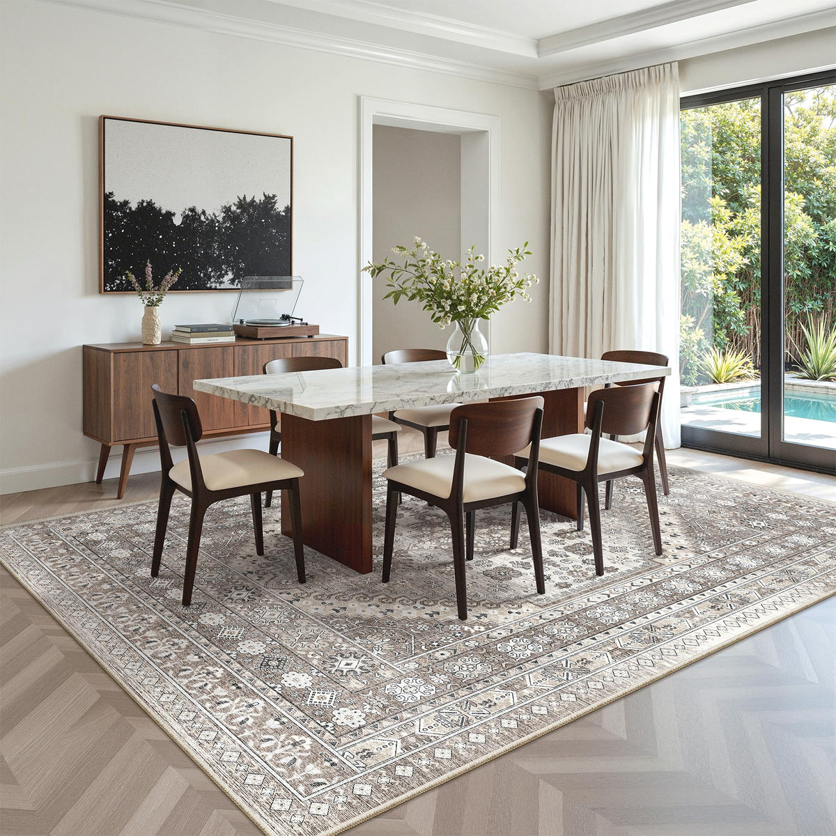 6x9 Area Rugs for Living Room (Brown/Beige / 6' x 9' (Rectangular))
