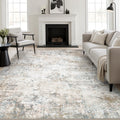 6x9 Area Rug Living Room (Brown Grey / 6' x 9' (Rectangular))