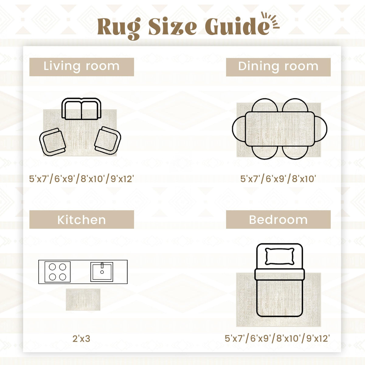 Living Room Rugs 9x12 (Ivory Beige / 9' x 12' (Rectangular))