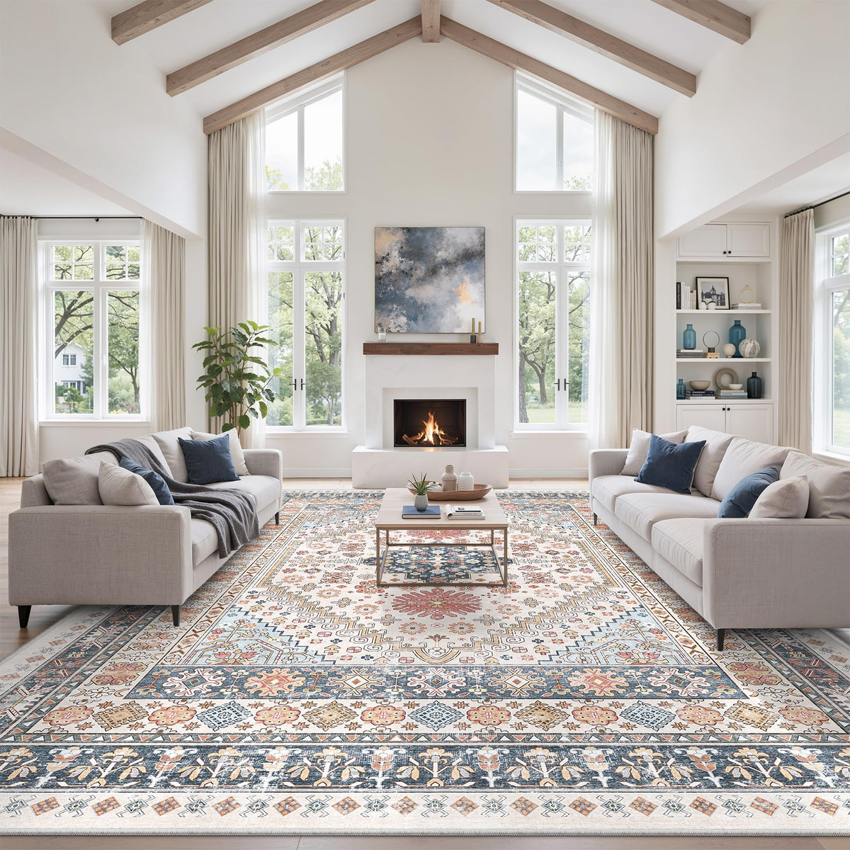 10x14 Area Rugs for Living Room (Multi Color / 10' x 14' (Rectangular))