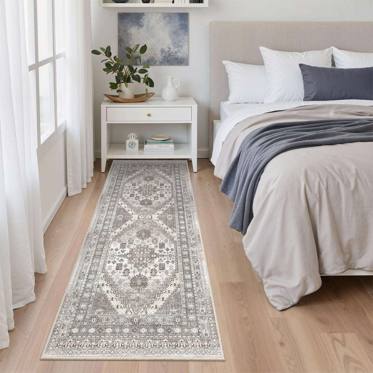 2x5 Rug Runners for Hallways Non Slip (Brown/Beige / 2' x 5' (Runner))