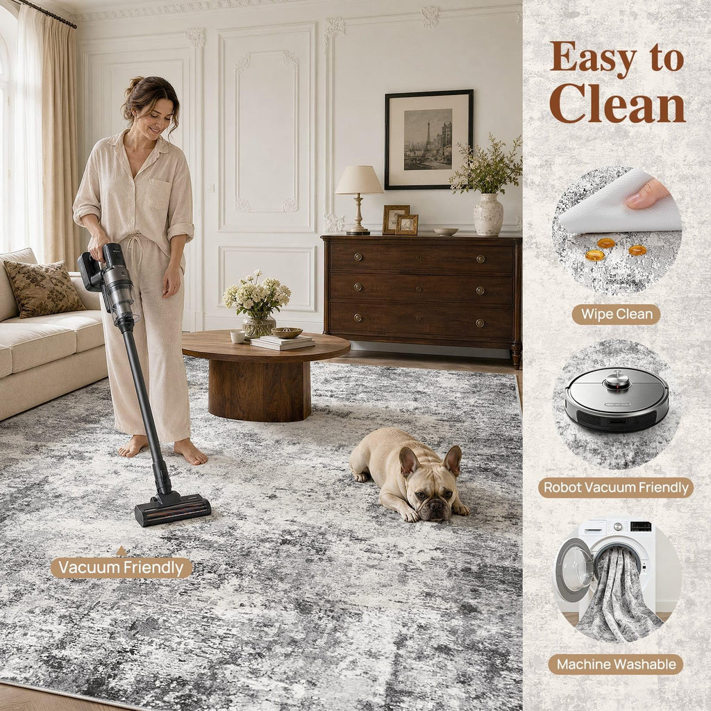 10x12 Area Rug Living Room Rugs (Grey / 10' x 12' (Rectangular))