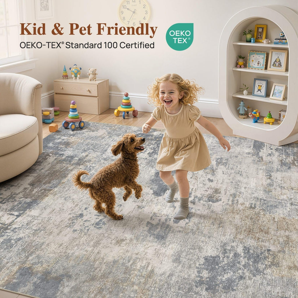 10x12 Area Rug Living Room Rugs (Blue Grey / 10' x 12' (Rectangular))
