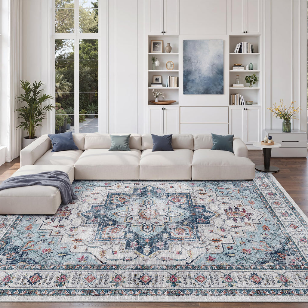 9x12 Area Rugs for Living Room (Blue / 9' x 12' (Rectangular))