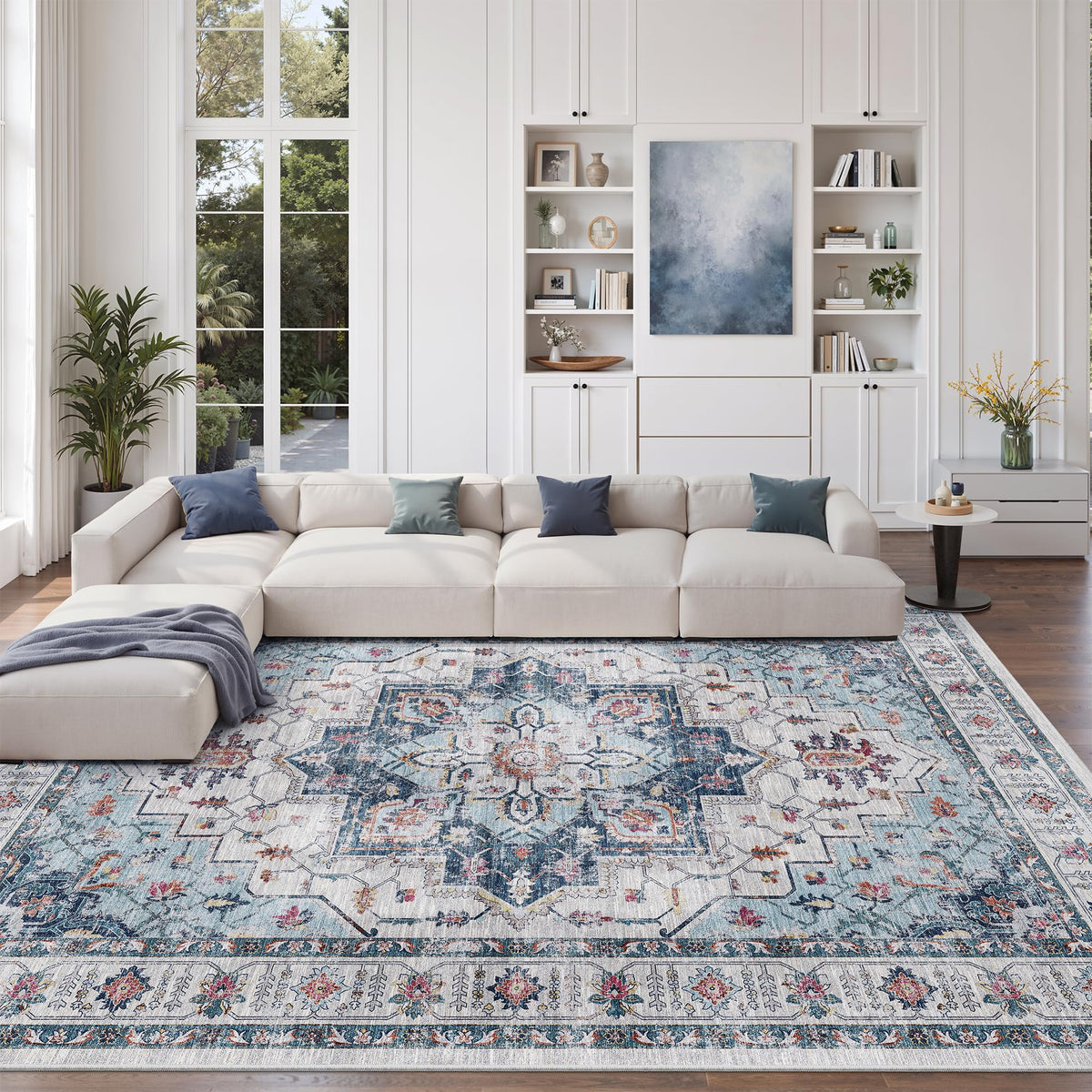 9x12 Area Rugs for Living Room (Blue / 9' x 12' (Rectangular))