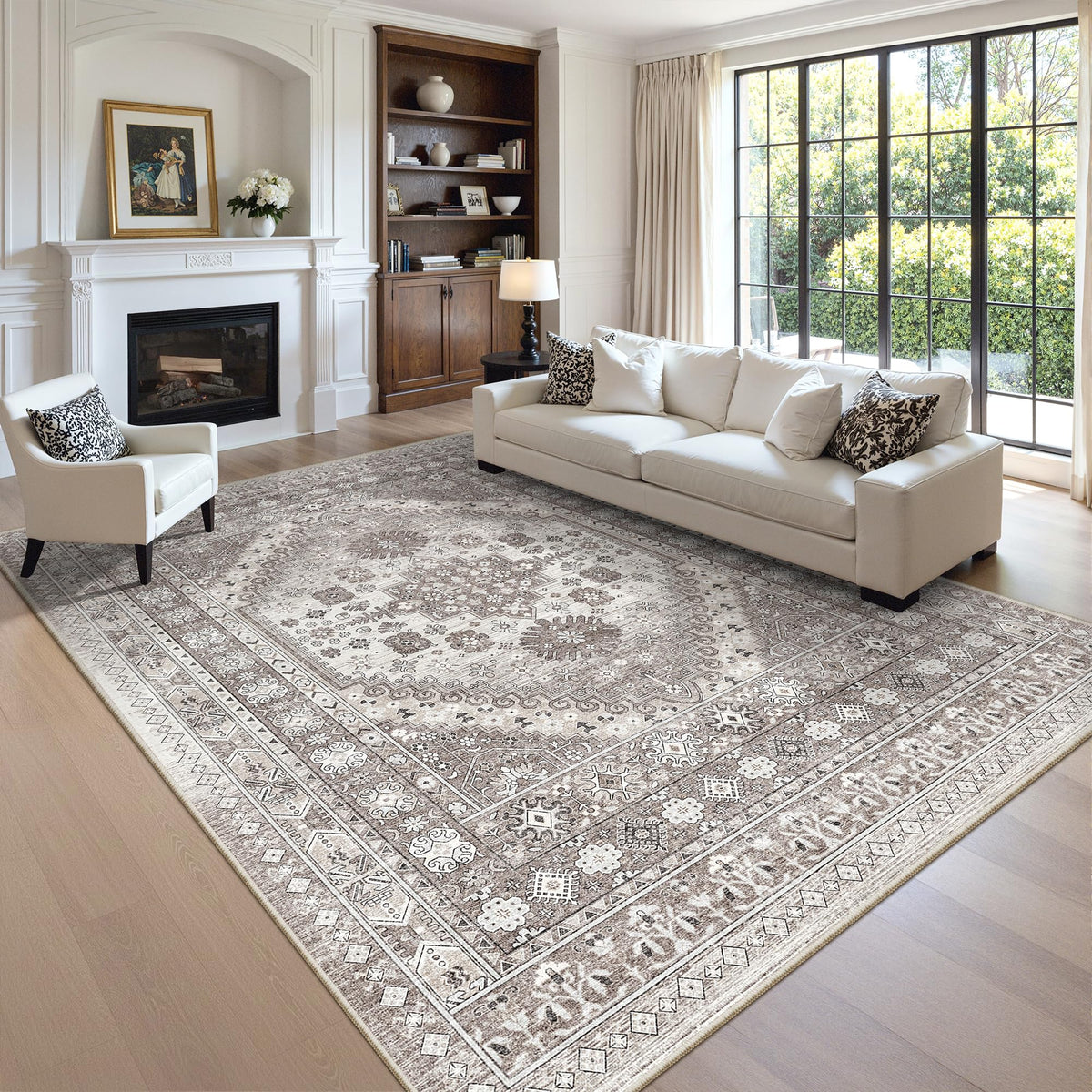 8x12 Area Rugs for Living Room (Brown/Beige / 8' x 12' (Rectangular))