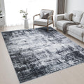 5x7 Area Rug Living Room (Dark Black / 5' x 7' (Rectangular))