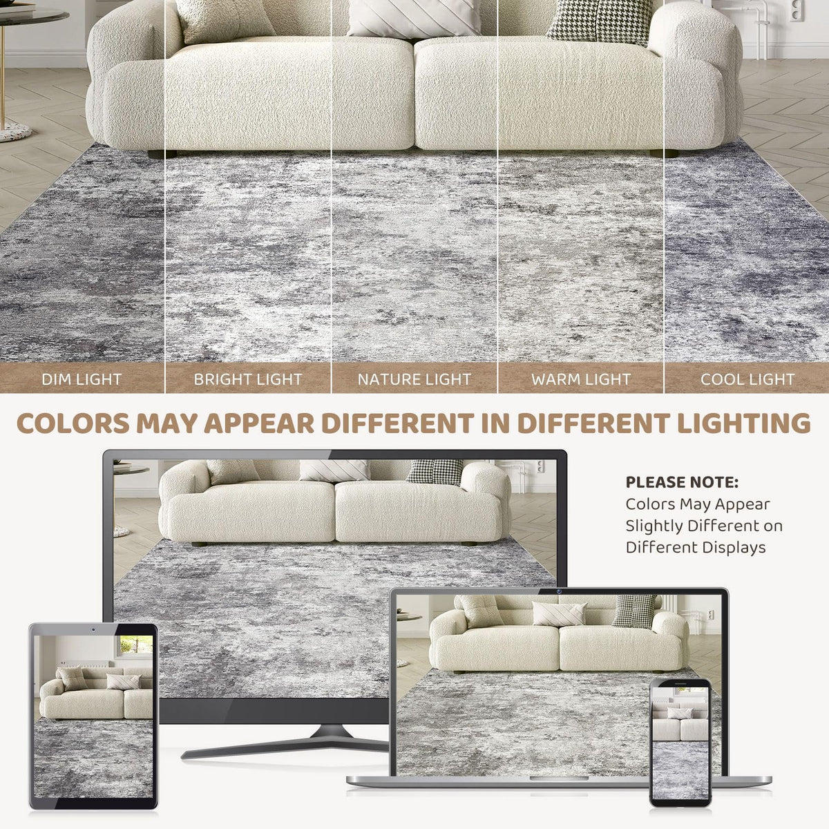 Square Area Rugs (Grey / 6' x 6' (Square))