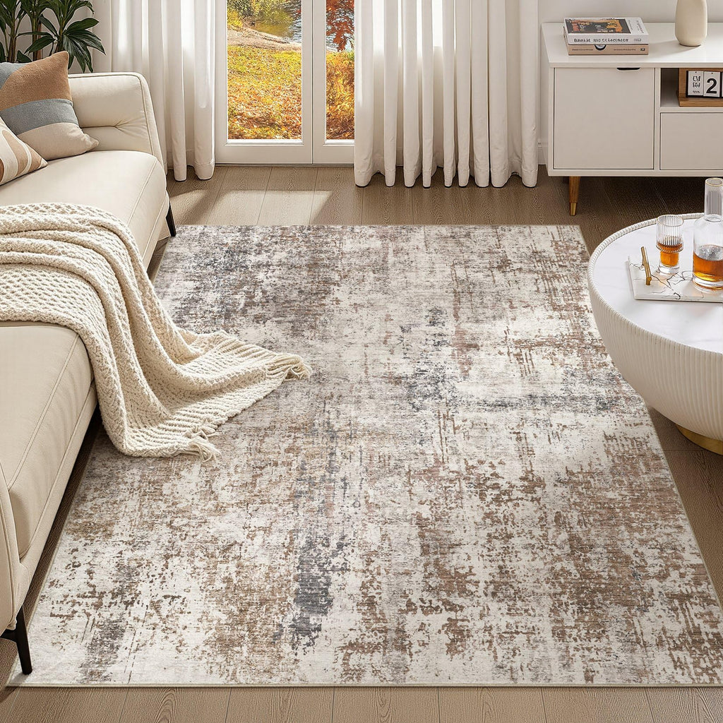 5x8 Area Rug Living Room Rugs (Brown/Grey/Red / 5' x 8' (Rectangular))