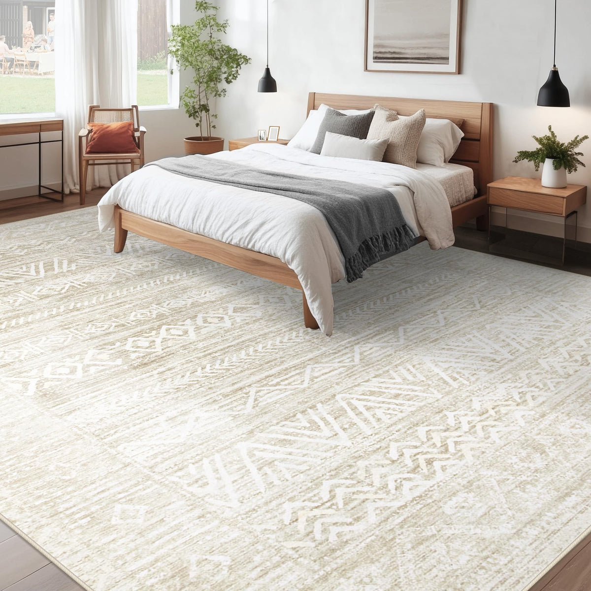 Living Room Rugs 9x12 (Ivory Beige / 9' x 12' (Rectangular))