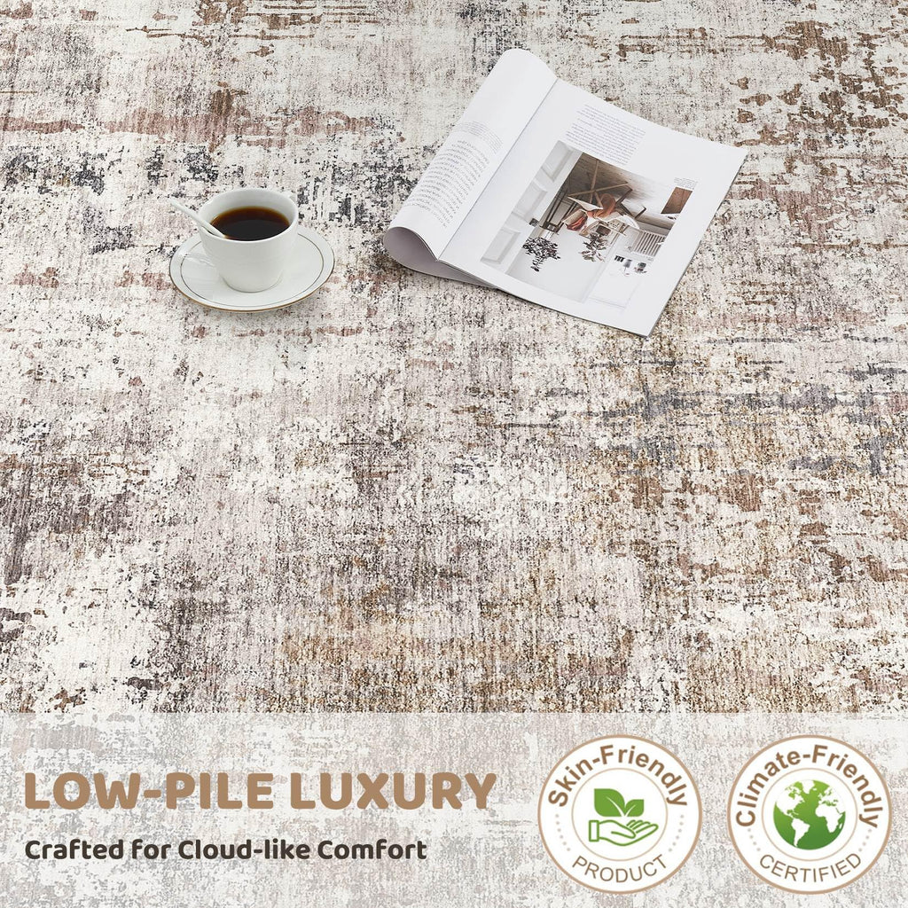 Square Area Rugs (Brown/Grey/Red / 6' x 6' (Square))