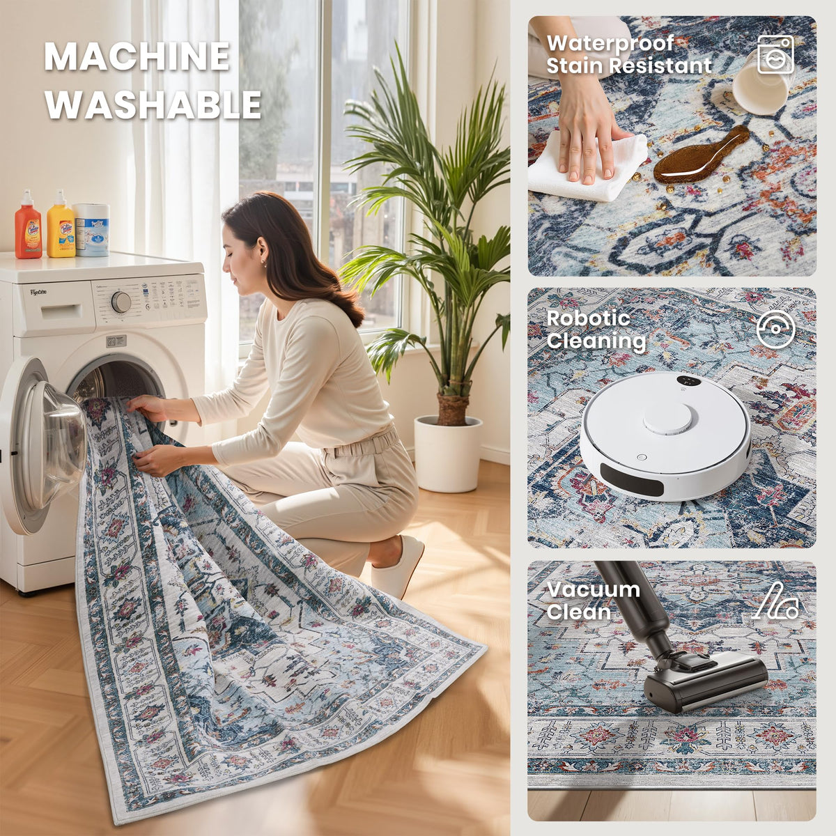 9x12 Area Rugs for Living Room (Blue / 9' x 12' (Rectangular))