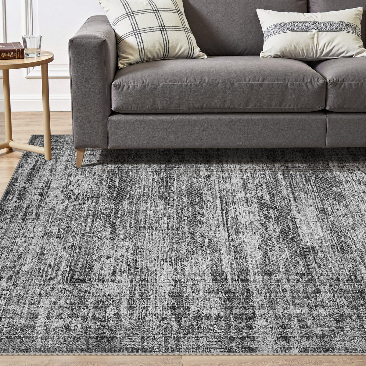 8x10 Area Rug Living Room Rugs (Dark Gray / 8' x 10' (Rectangular))