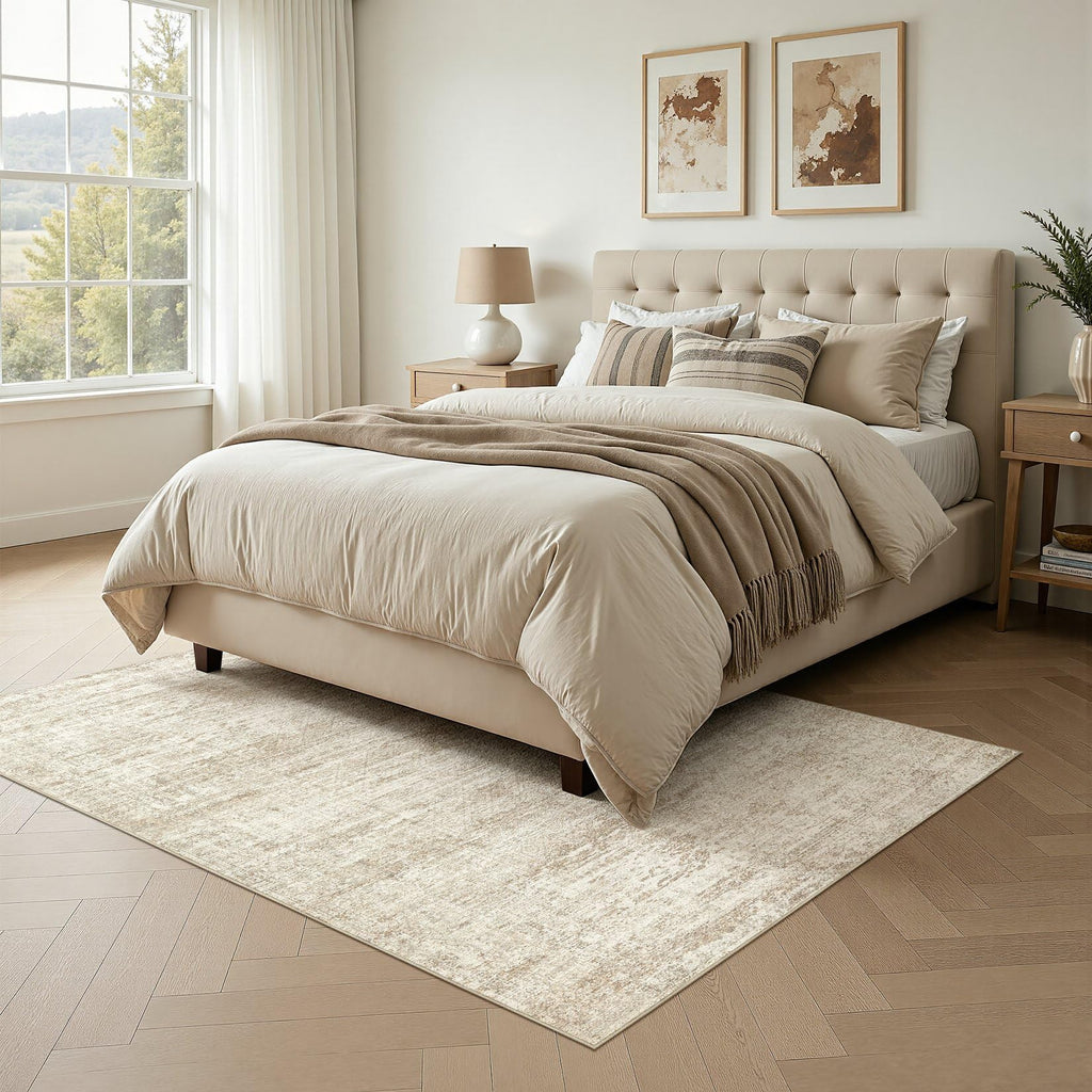 5x7 Washable Area Rug (Beige/Brown / 5' x 7' (Rectangular))