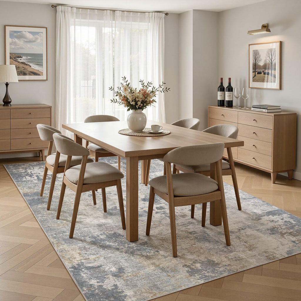 6x9 Area Rug Living Room Rugs (Blue Grey / 6' x 9' (Rectangular))