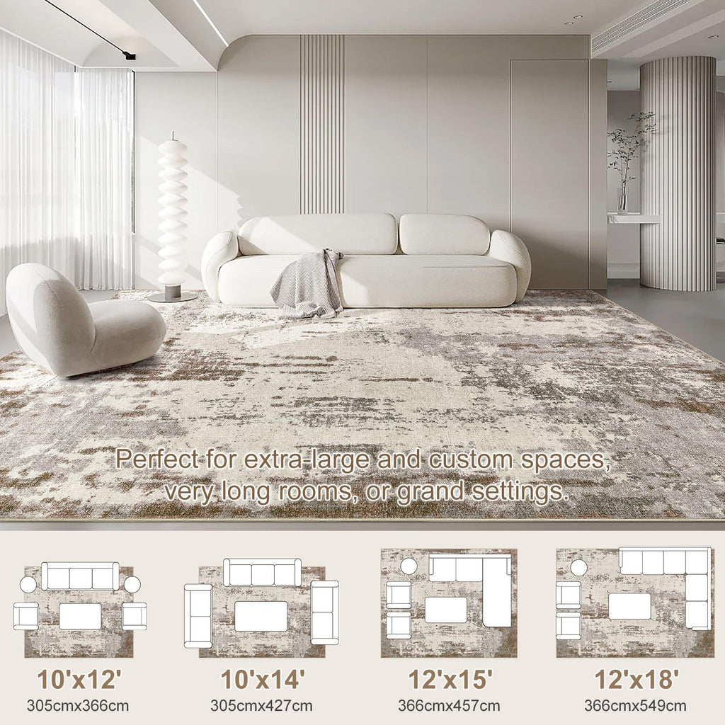 10x14 Washable Area Rug (Brown/Grey/Beige / 10' x 12' (Rectangular))