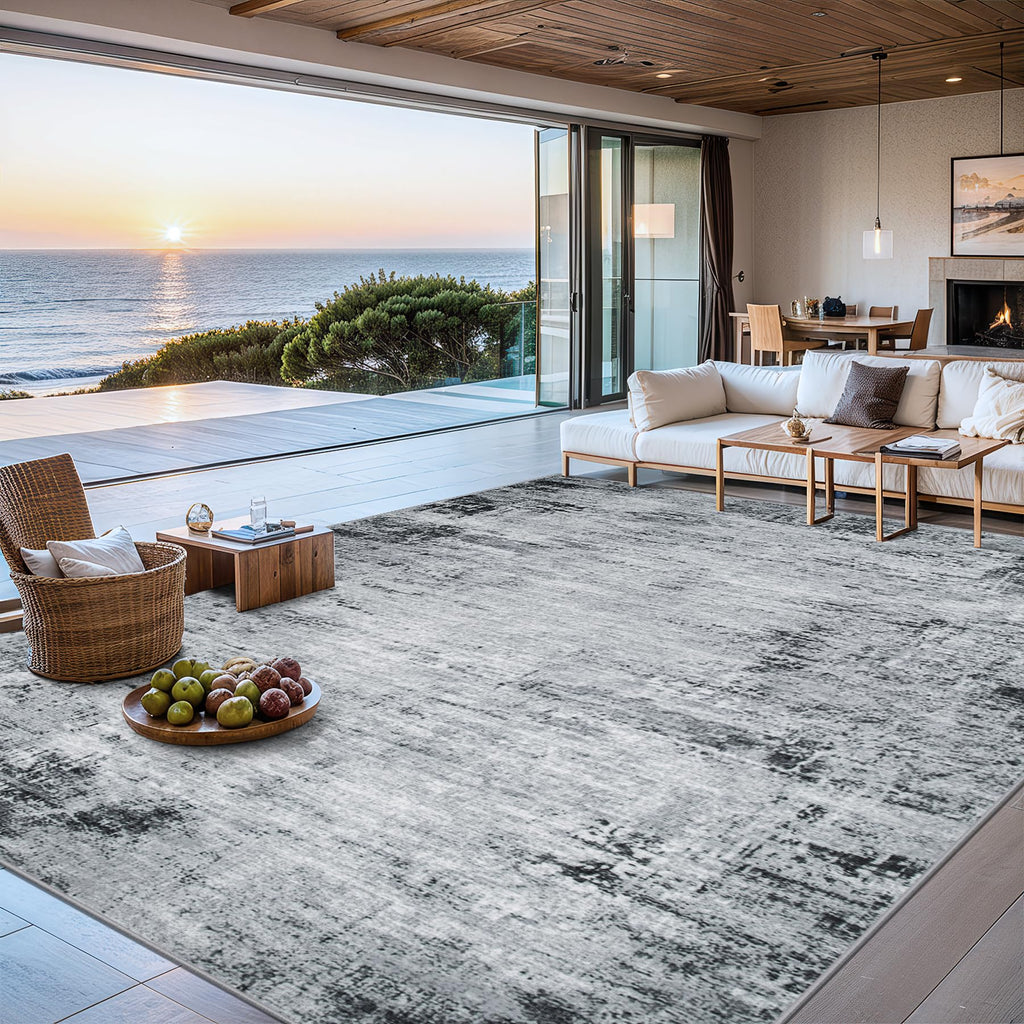9x12 Area Rug Living Room (Black / 9' x 12' (Rectangular))