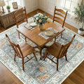 Washable Area Rug (Beige/Carbon Grey/Orange / 7' x 7' (Square))