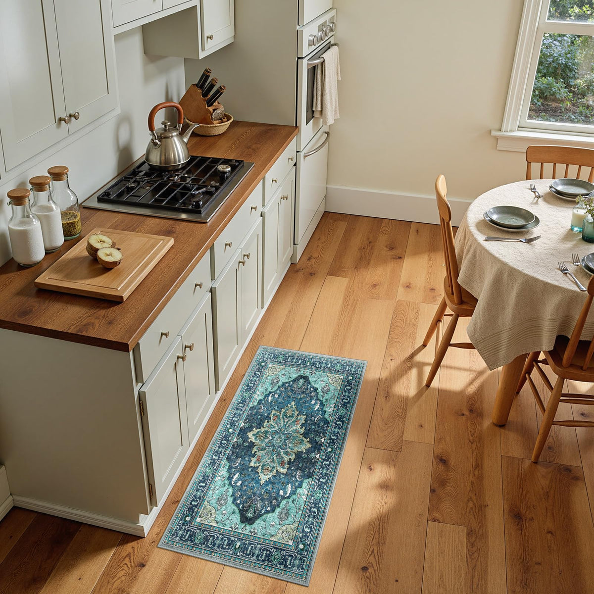 Washable Area Rug (Teal / 2' x 4' (Rectangular))