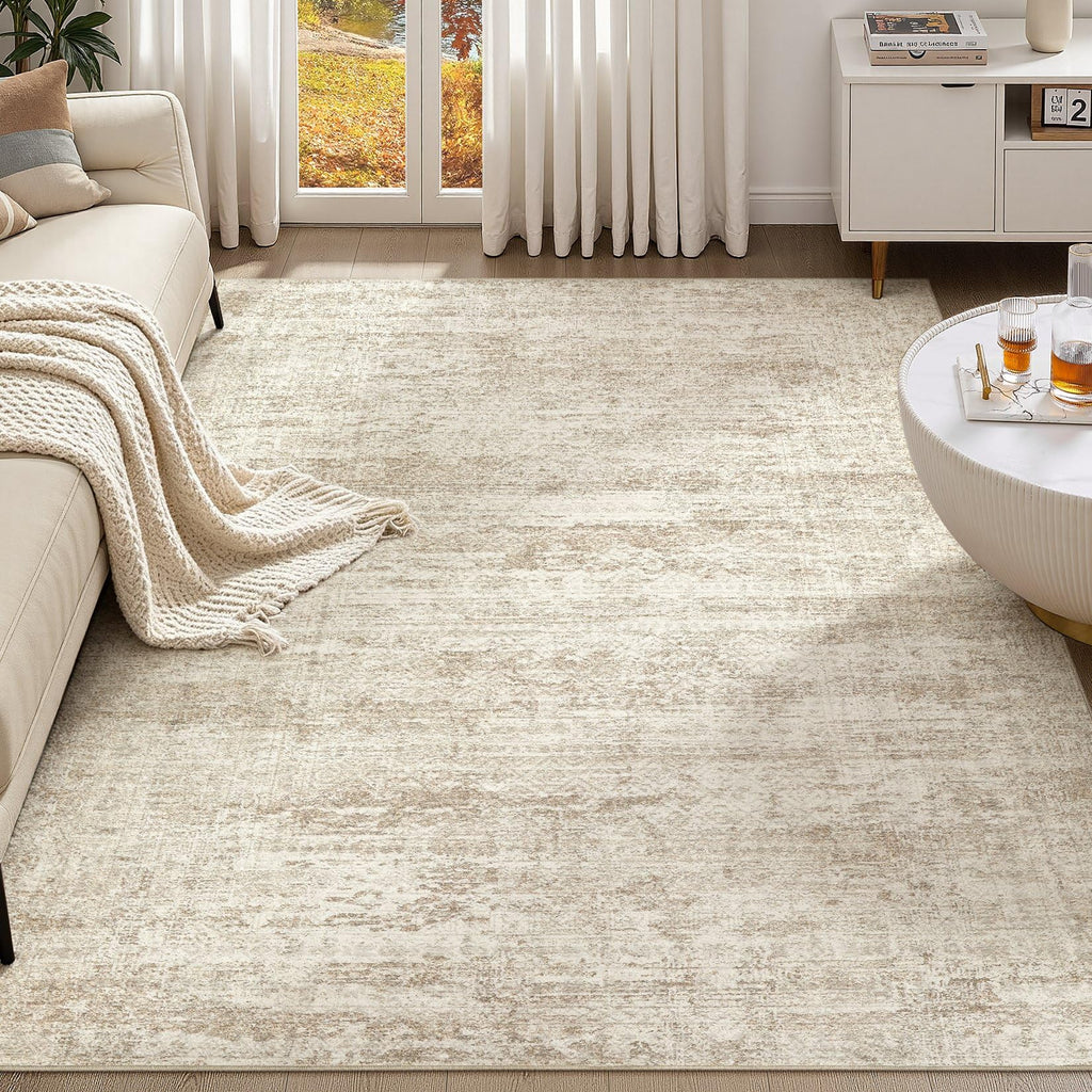 7x9 Area Rug Living Room Rugs (Beige/Brown / 7' x 9' (Rectangular))