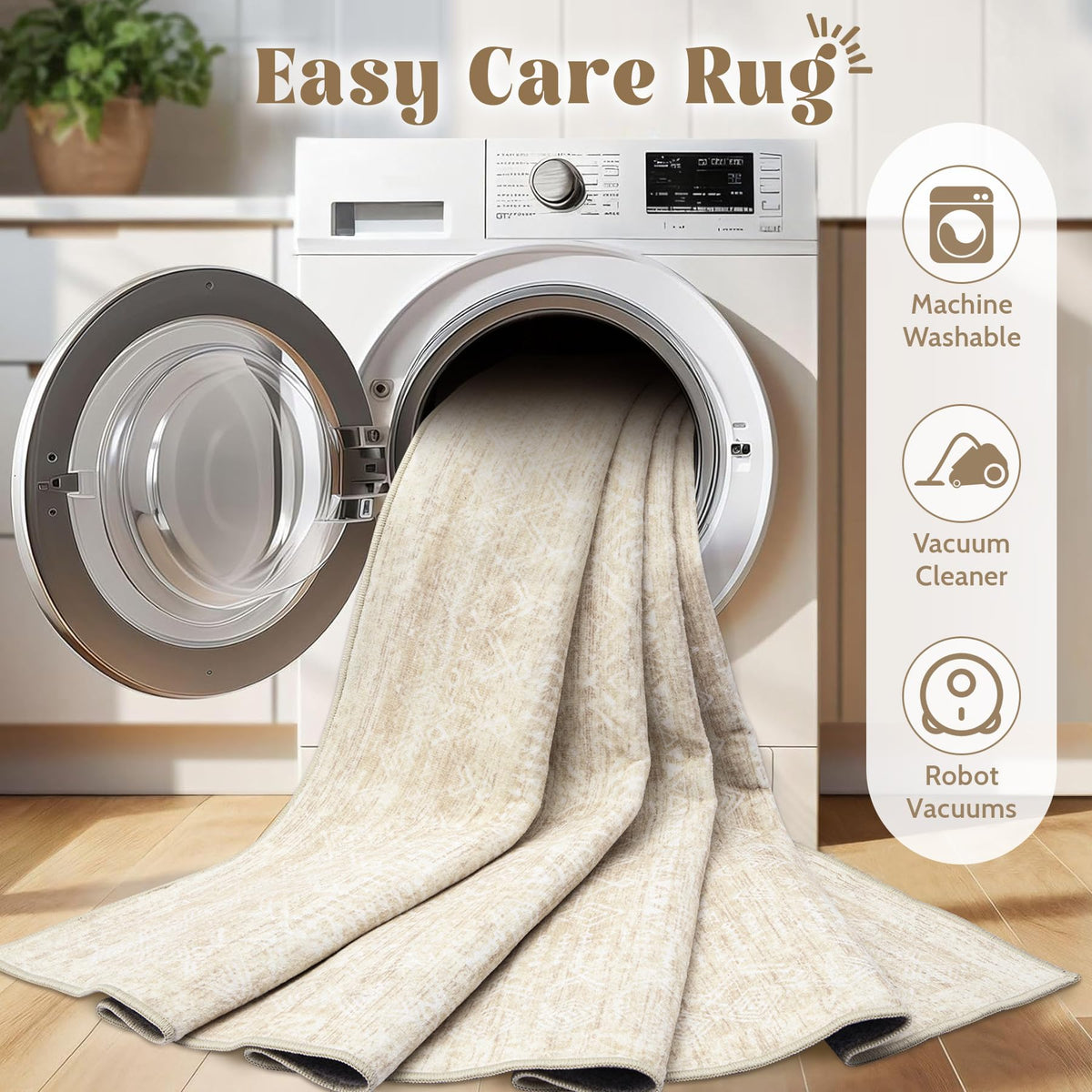 6x9 Area Rugs for Living Room (Beige / 6' x 9' (Rectangular))