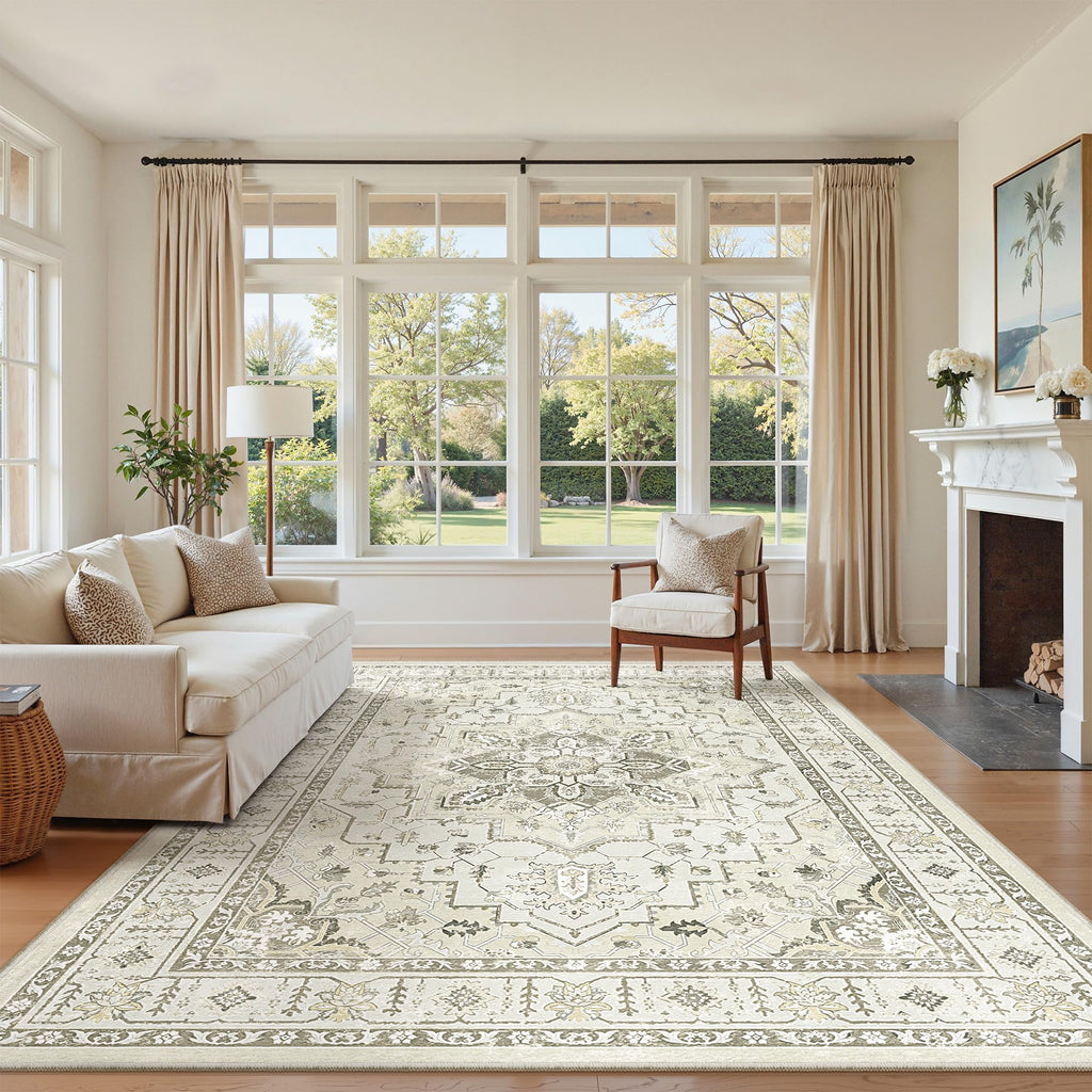 6x9 Area Rugs for Living Room (Beige / 6' x 9' (Rectangular))