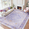 Washable Area Rug (Purple / 9' x 12' (Rectangular))