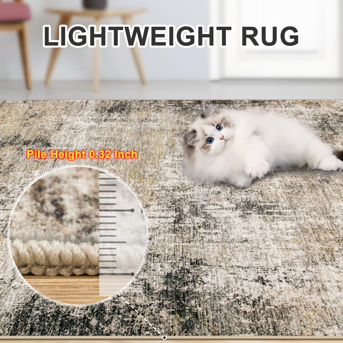 6x9 Area Rug Living Room (Brown Black Grey / 6' x 9' (Rectangular))
