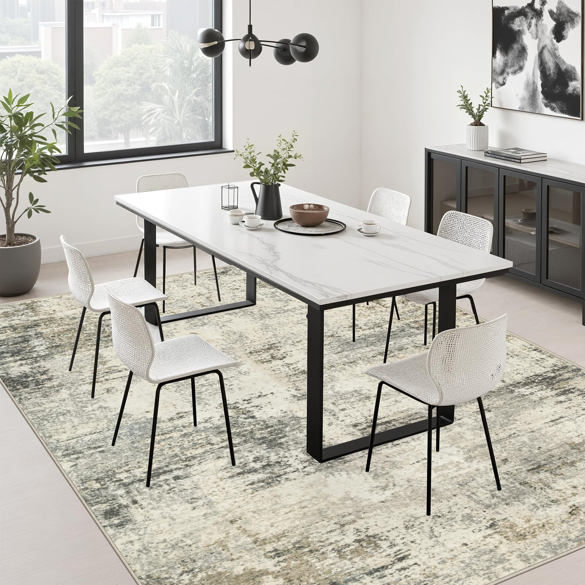 6x9 Area Rug Living Room (Ash Brown / 6' x 9' (Rectangular))