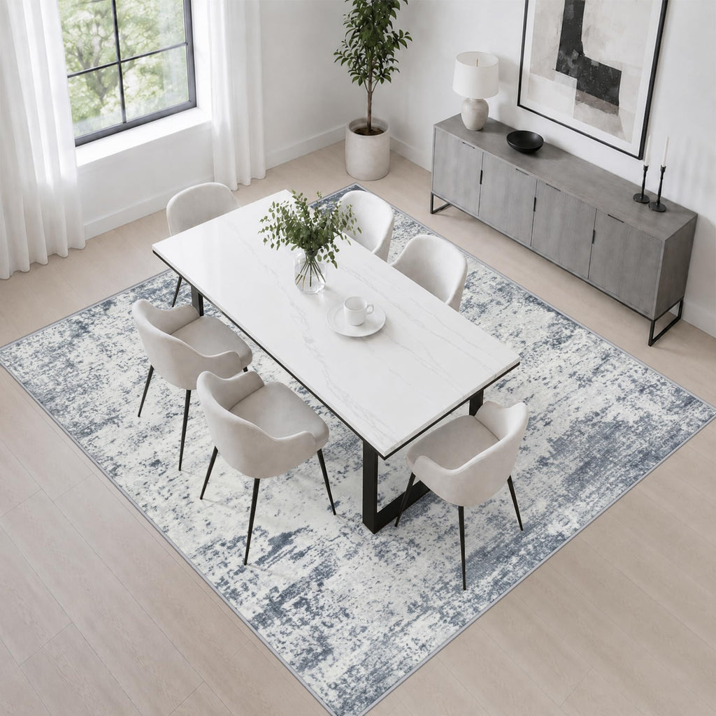 Area Rug Living Room (Blue Grey / 4' x 4' (Square))