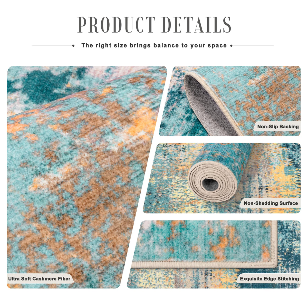 6x9 Area Rug Living Room (Rosy Haze / 6' x 9' (Rectangular))