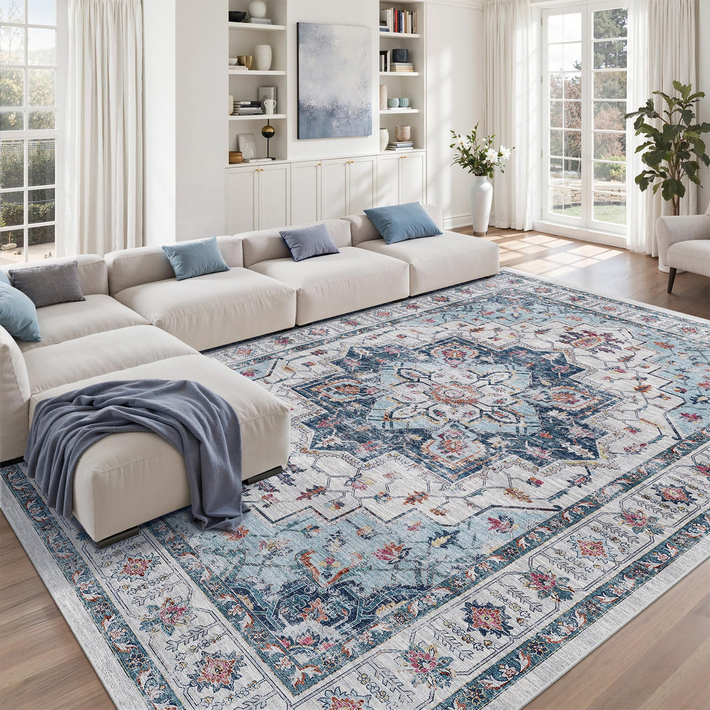 9x12 Area Rugs for Living Room (Blue / 9' x 12' (Rectangular))