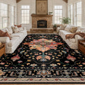 Washable Area Rug (Black/Colorful / 10' x 12' (Rectangular))