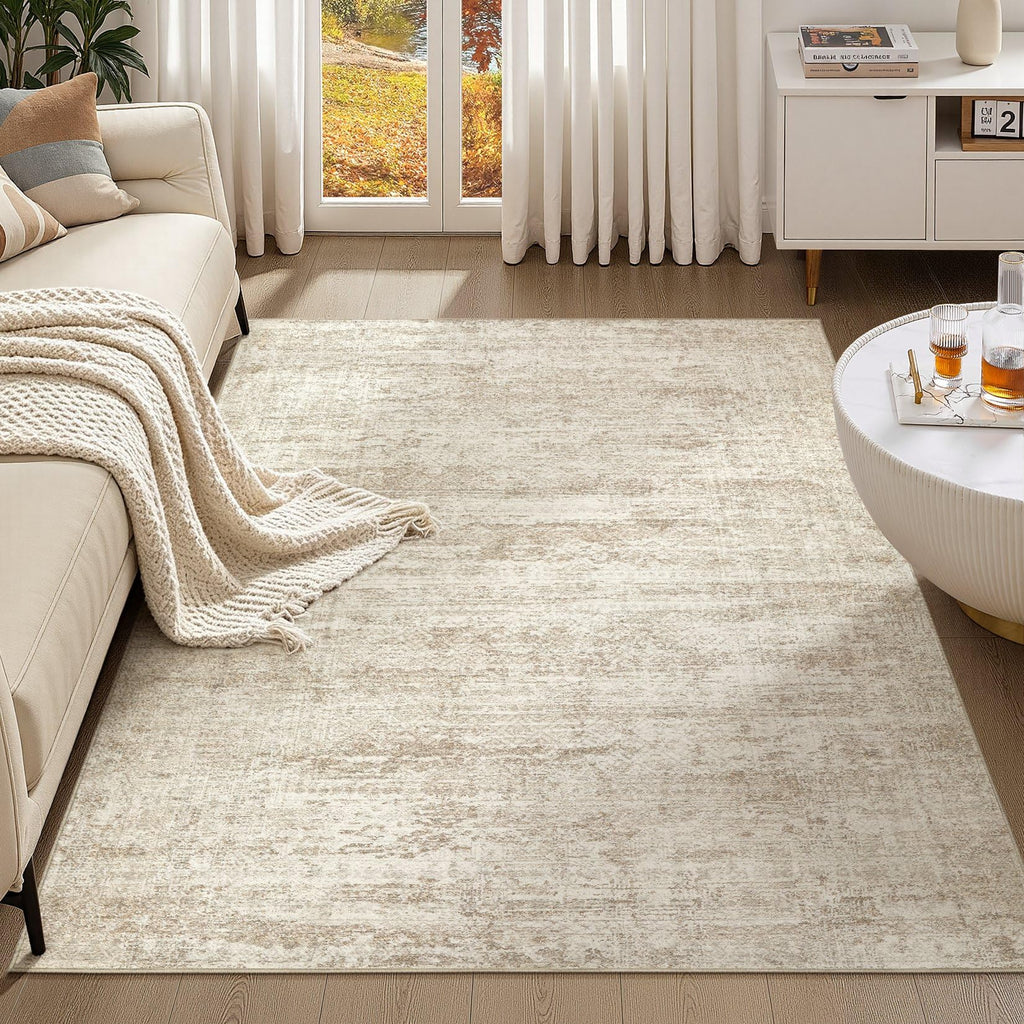 5x7 Washable Area Rug (Beige/Brown / 5' x 7' (Rectangular))