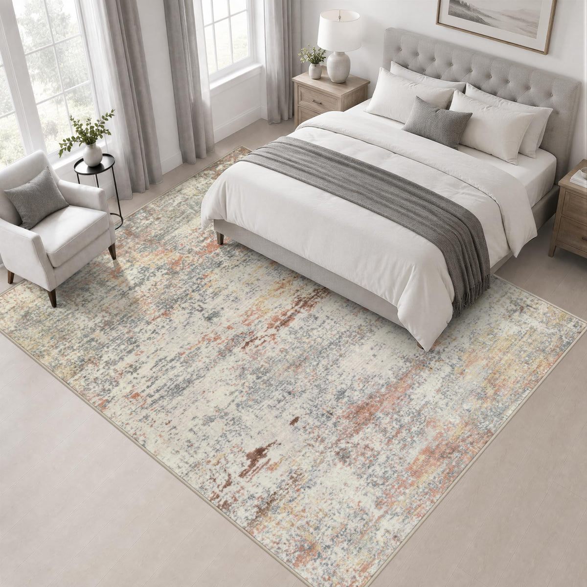 Area Rug Living Room (Taupe / 5' x 5' (Square))