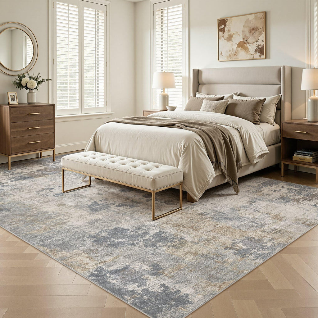 9x12 Area Rug Living Room Rugs (Blue Grey / 9' x 12' (Rectangular))