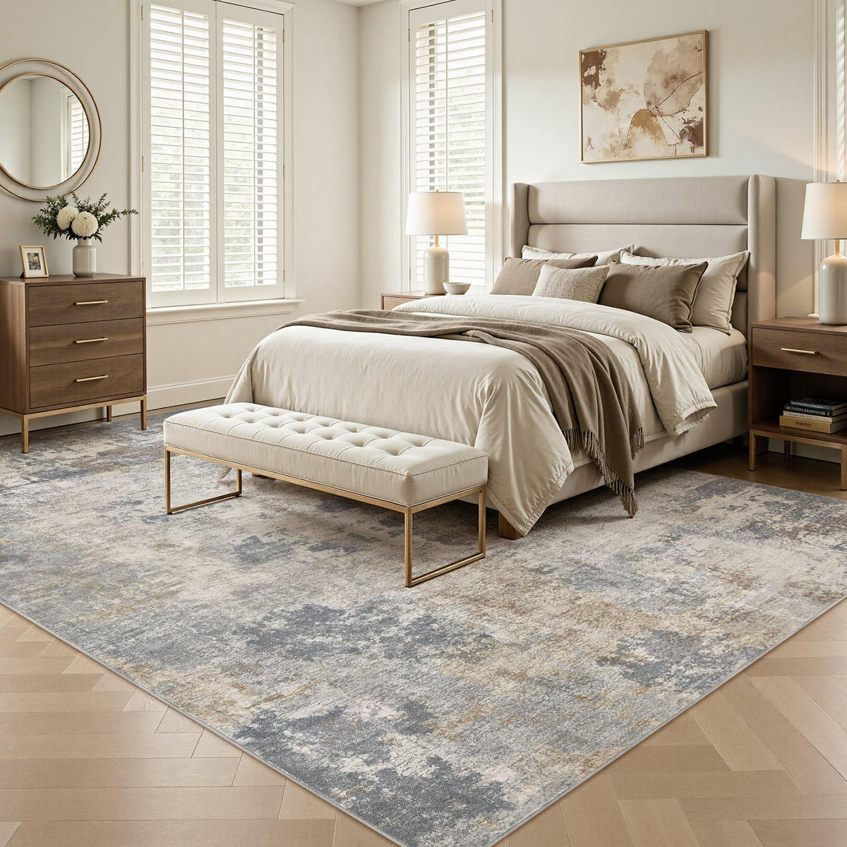 9x12 Area Rug Living Room Rugs (Blue Grey / 9' x 12' (Rectangular))