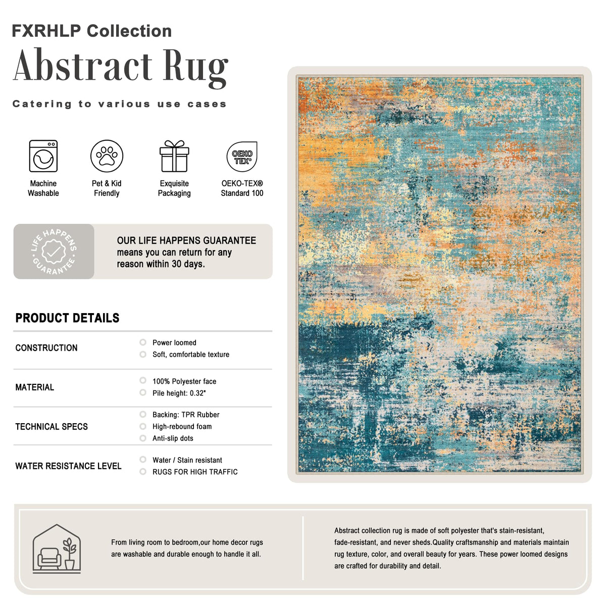 10x14 Area Rug Living Room (Rosy Haze / 10' x 14' (Rectangular))