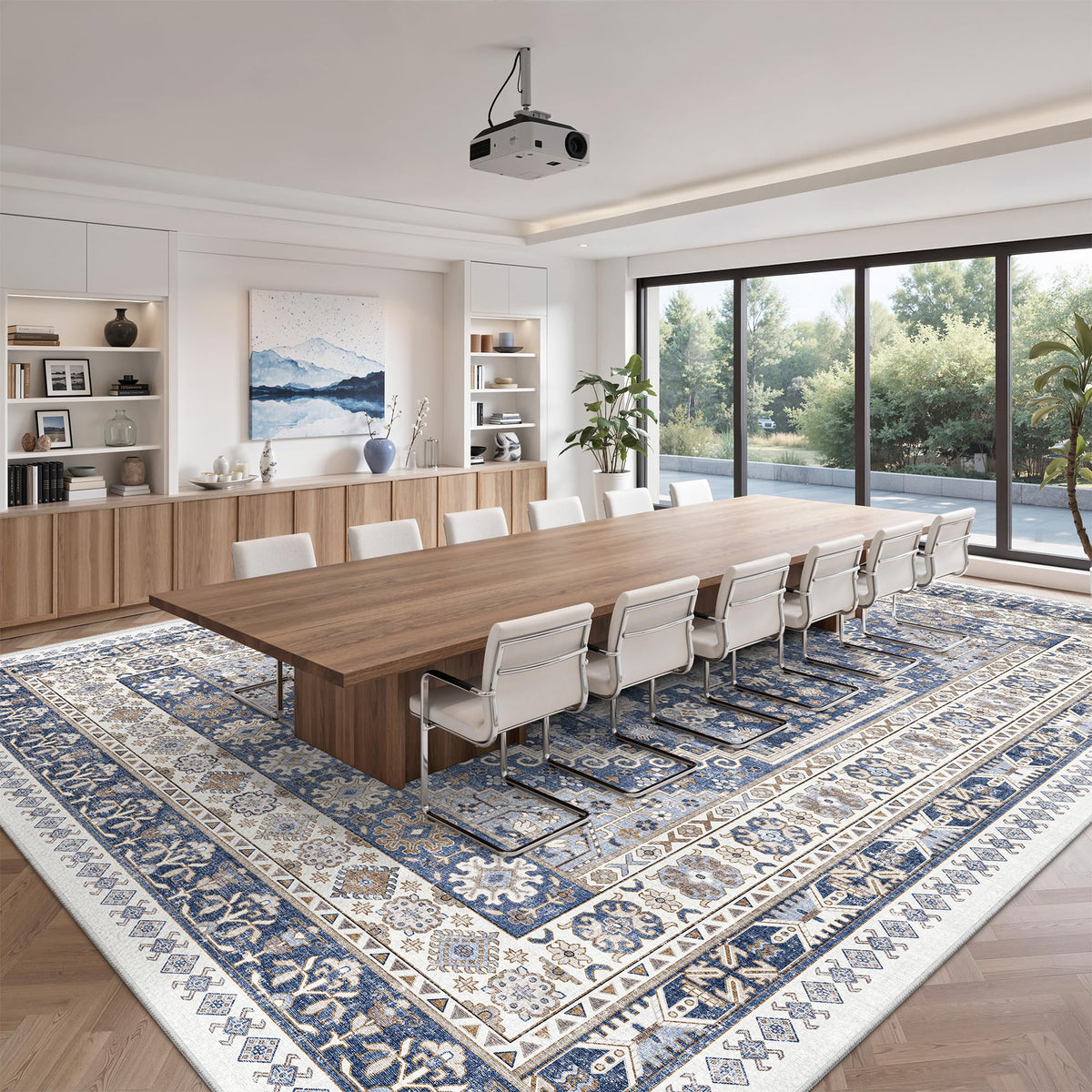 10x14 Area Rugs for Living Room (Blue/Beige / 10' x 14' (Rectangular))