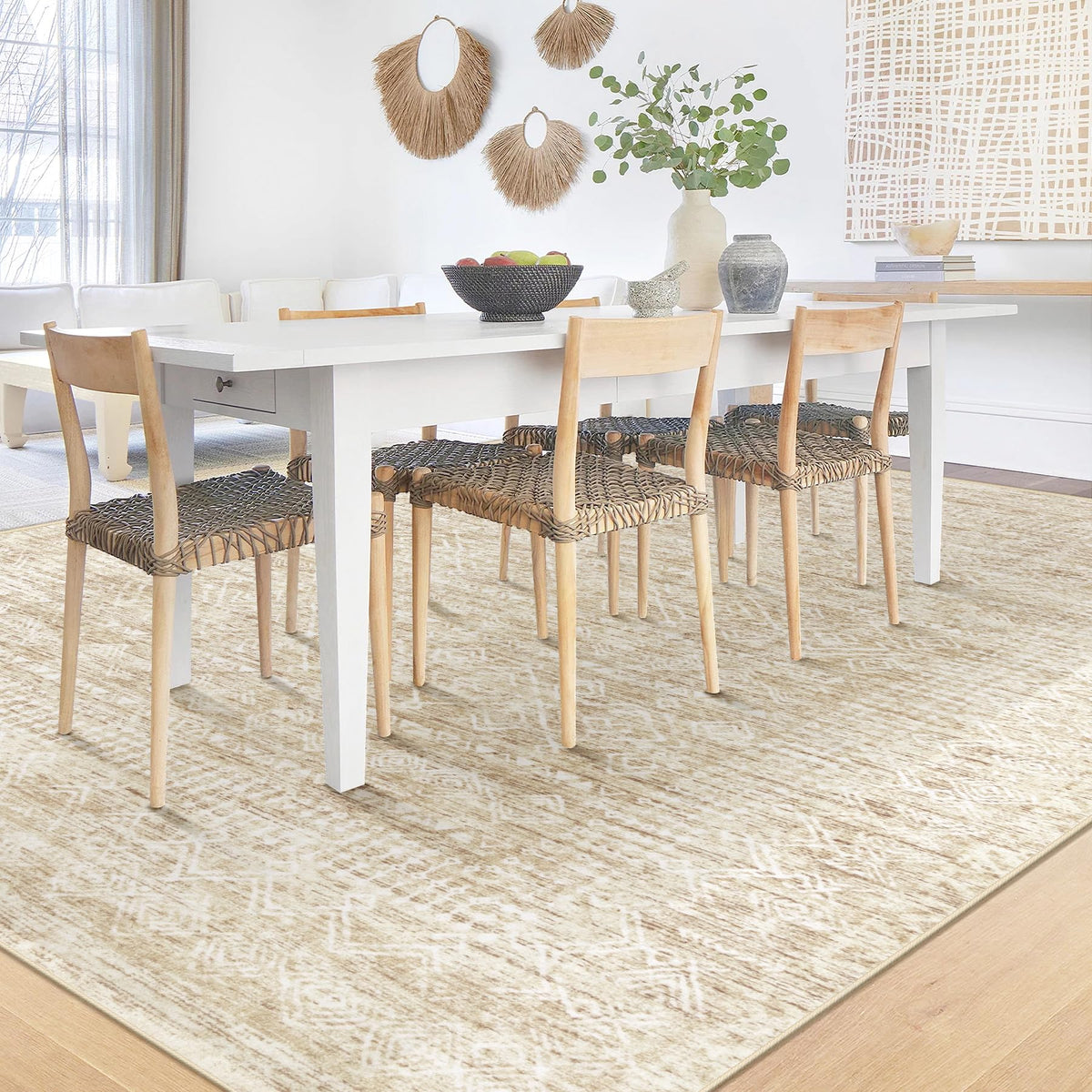 6x9 Area Rugs for Living Room (Beige / 6' x 9' (Rectangular))